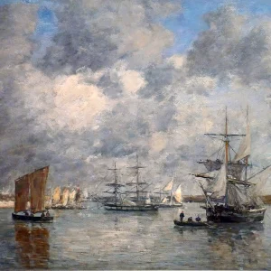 LE PORT DE CAMARET, Eugène Boudin